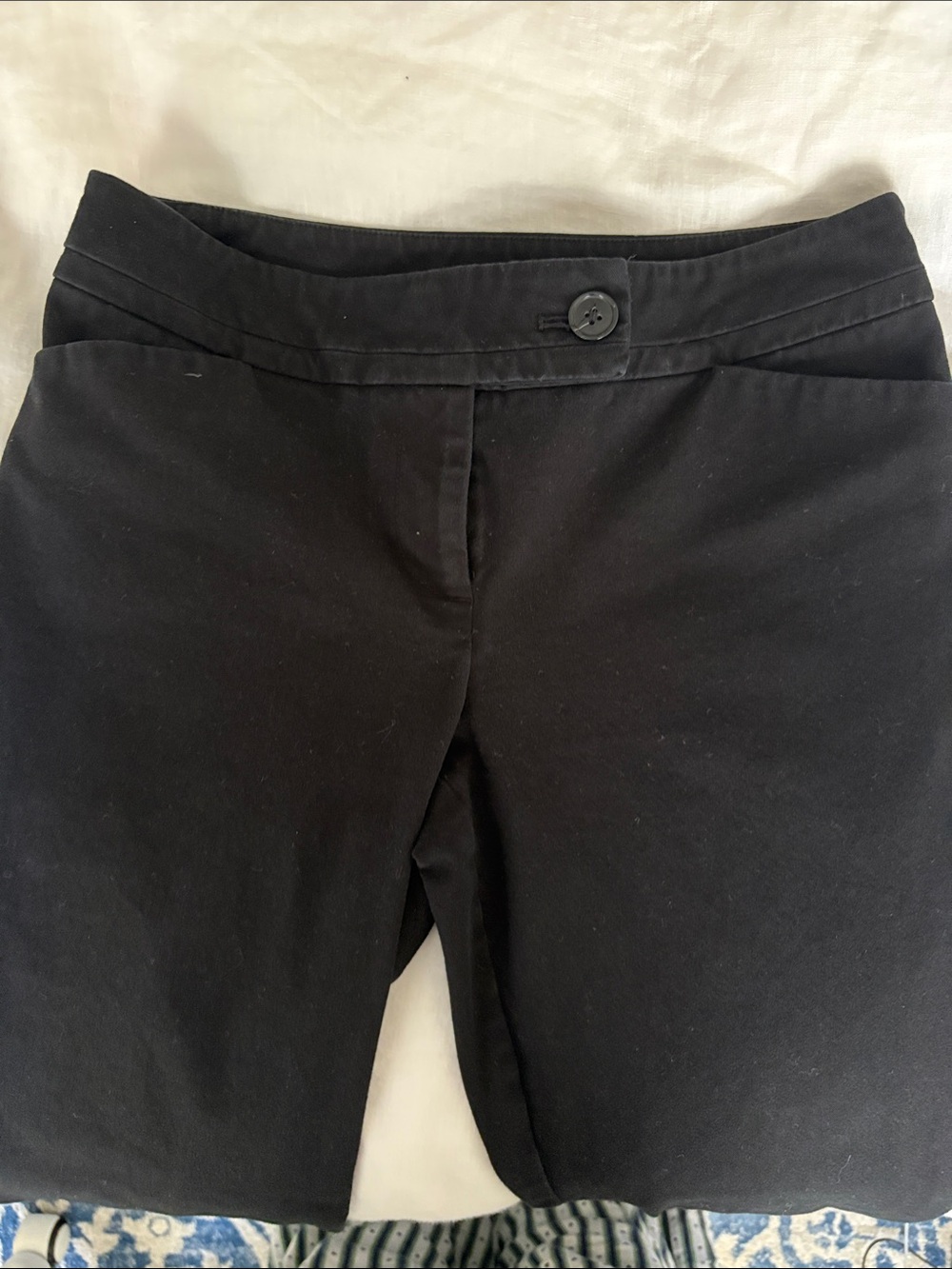 Ann Taylor Black Straight-Leg Dress Pants